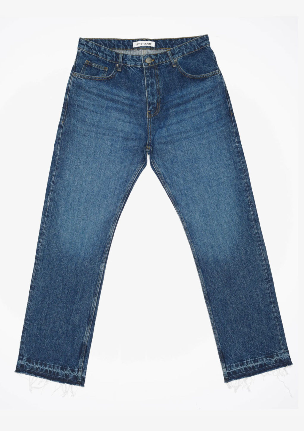 2Y Studios - ARUN OPEN - Jeans Straight Leg - mid blue