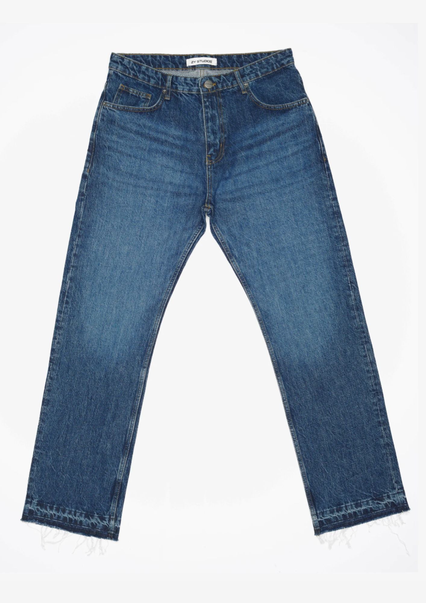 2Y Studios - ARUN OPEN - Jeans Straight Leg - mid blue