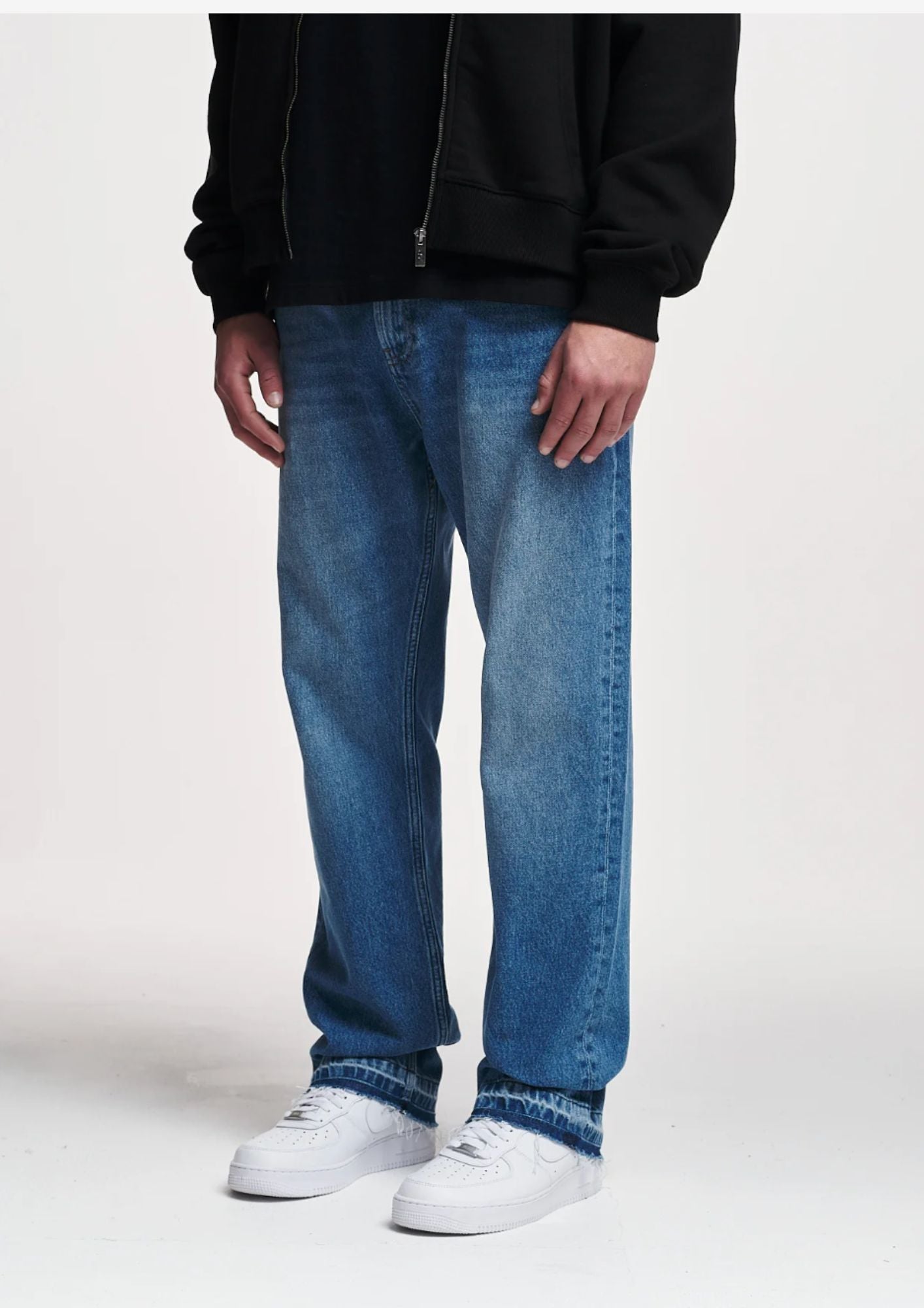 2Y Studios - ARUN OPEN - Jeans Straight Leg - mid blue